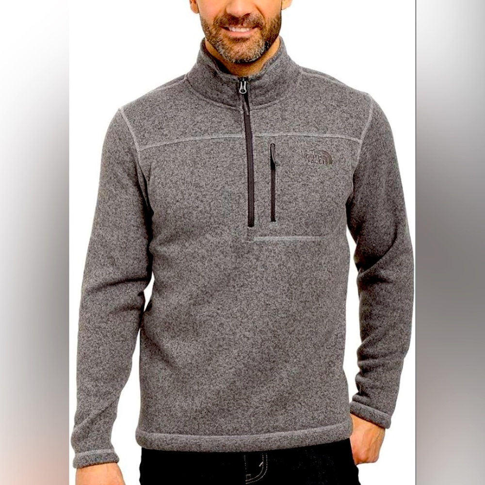 The North Face Gray Quarter Zip Fleece XXL Outdoorsy Winter Gorpcore Sweater
